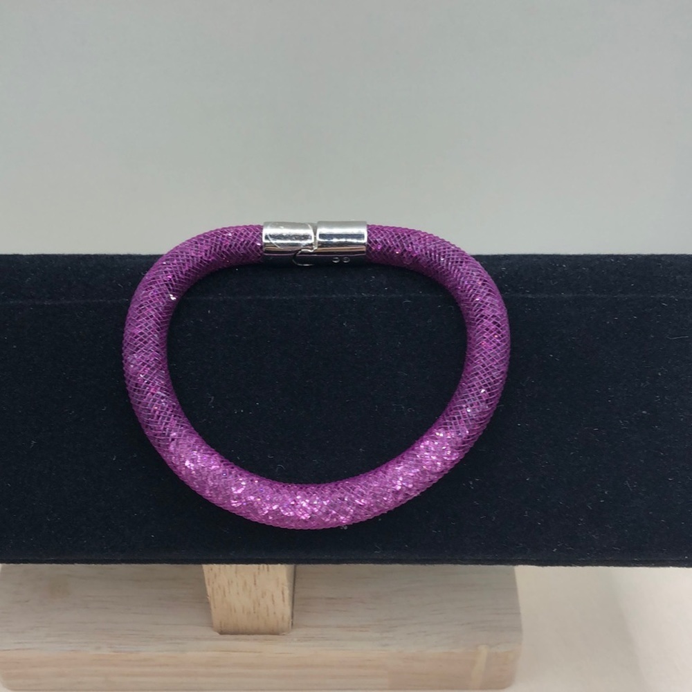 Swarovski sturdust mesh crystal bracelet dressy sparkling statement look.